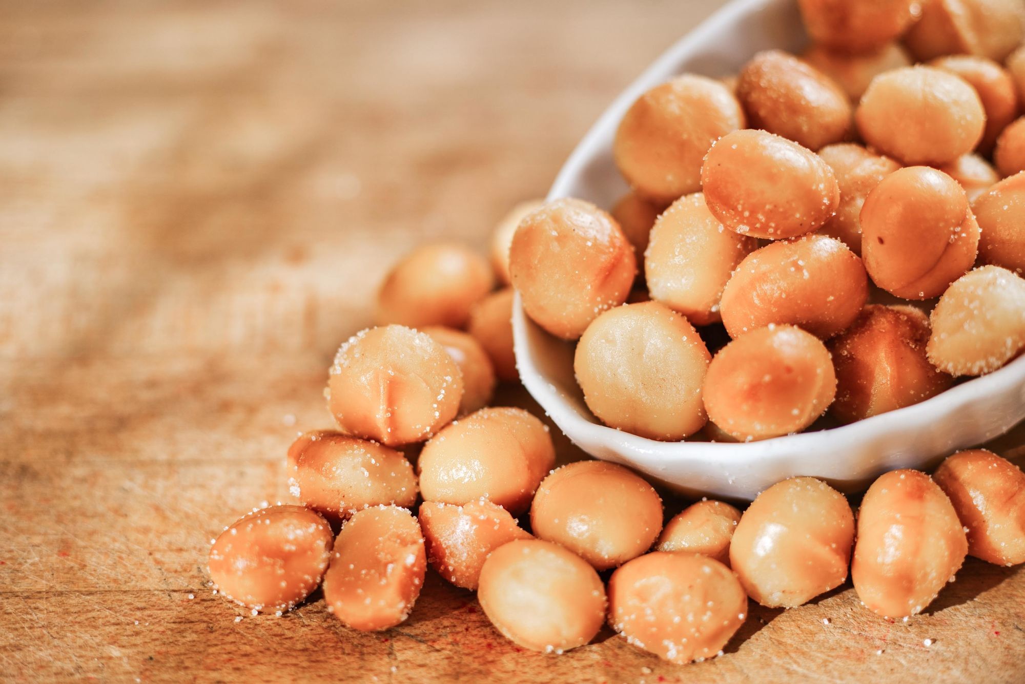 Macadamia gebrand gezouten