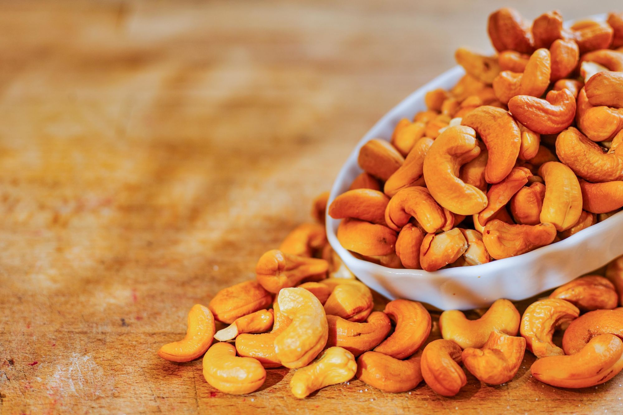 Cashewnoten natuur gebrand